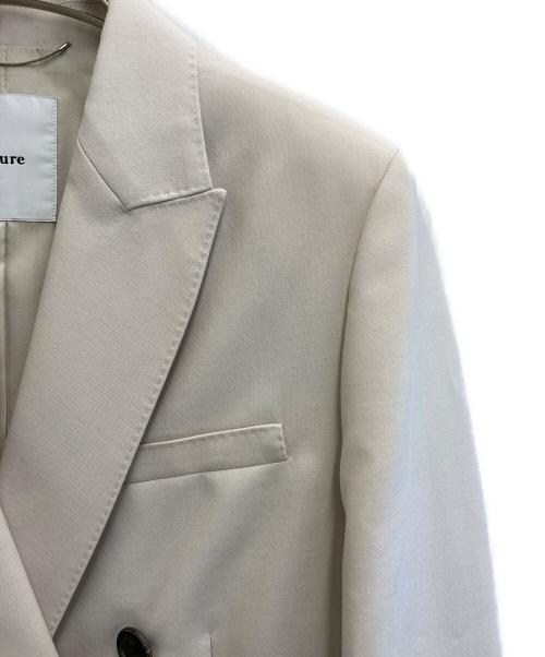 ebure（エブール）EBURE (エブール) ダブルテーラードジャケット アイボリー サイズ:36の古着・服飾アイテム