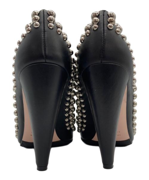 RED VALENTINO（レッドヴァレンティノ）RED VALENTINO (レッドヴァレンティノ) ヒールパンプス ブラック サイズ:23.5の古着・服飾アイテム