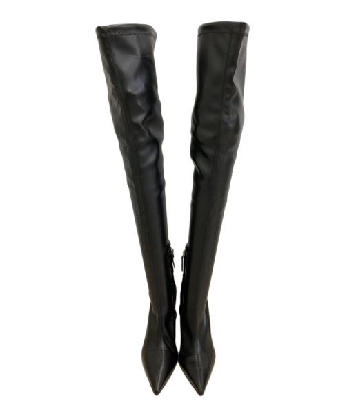 semi-couture（セミクチュール）SEMI-COUTURE (セミクチュール) ロングブーツ ブラック サイズ:24.5の古着・服飾アイテム