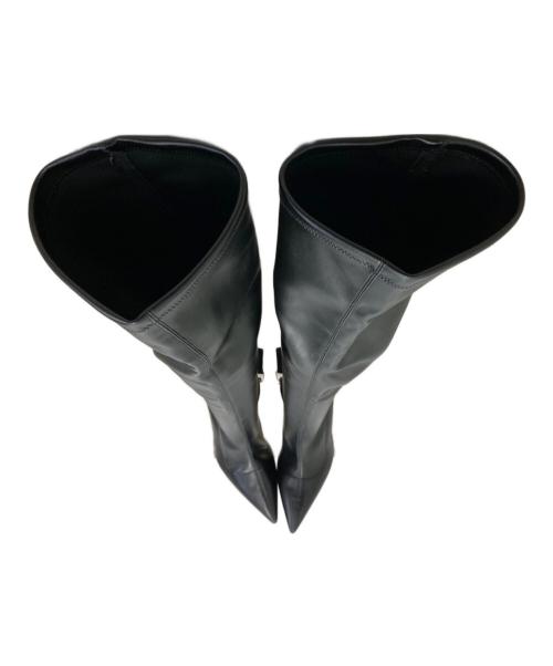 semi-couture（セミクチュール）SEMI-COUTURE (セミクチュール) ロングブーツ ブラック サイズ:24.5の古着・服飾アイテム