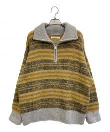 kelen（ケレン）の古着「オリジナルボーダーニットプルオーバー“ADILS”」｜イエロー