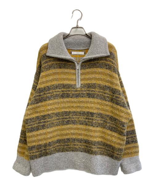kelen（ケレン）kelen (ケレン) オリジナルボーダーニットプルオーバー“ADILS” イエロー サイズ:FREEの古着・服飾アイテム