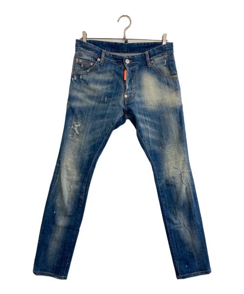 DSQUARED2（ディースクエアード）DSQUARED2 (ディースクエアード) スキニーデニムパンツ インディゴ サイズ:46の古着・服飾アイテム