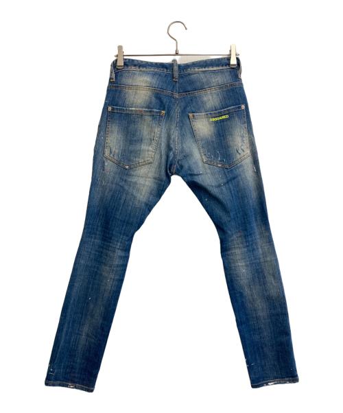 DSQUARED2（ディースクエアード）DSQUARED2 (ディースクエアード) スキニーデニムパンツ インディゴ サイズ:46の古着・服飾アイテム