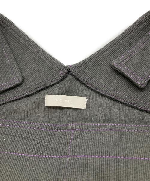 ELCHELE（エルチェレ）ELCHELE (エルチェレ) 25ss EPIC RIB PAINTER OVERALLS グレー サイズ:38の古着・服飾アイテム