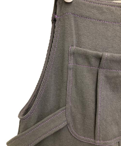 ELCHELE（エルチェレ）ELCHELE (エルチェレ) 25ss EPIC RIB PAINTER OVERALLS グレー サイズ:38の古着・服飾アイテム