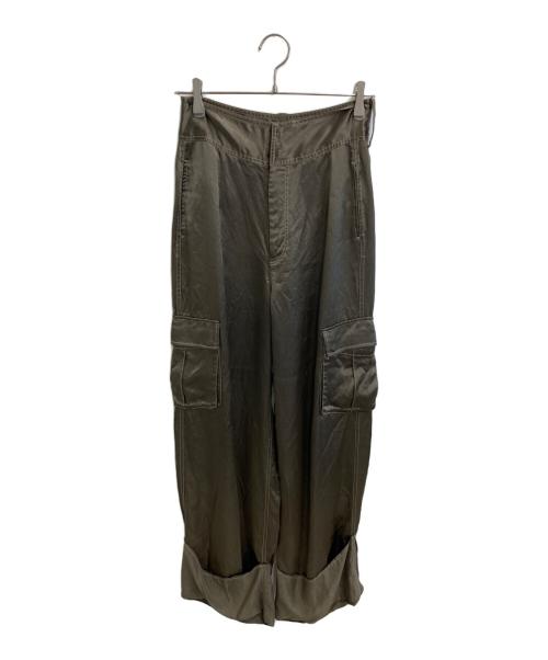 NOUNLESS（ナウンレス）NOUNLESS (ナウンレス) SHINY POCKET WIDE PANTS グリーン サイズ:SIZE 2の古着・服飾アイテム