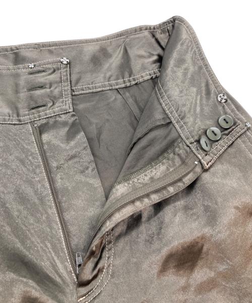 NOUNLESS（ナウンレス）NOUNLESS (ナウンレス) SHINY POCKET WIDE PANTS グリーン サイズ:SIZE 2の古着・服飾アイテム