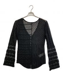 Ameri（アメリ）の古着「25ss MEDI SWITCH KNIT CARDIGAN」｜ブラック