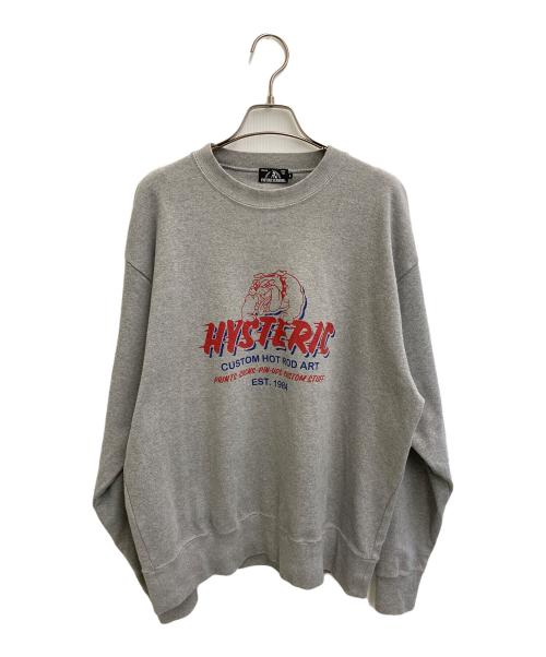 Hysteric Glamour（ヒステリックグラマー）Hysteric Glamour (ヒステリックグラマー) CUSTOM ARTスウェット グレー サイズ:Lの古着・服飾アイテム