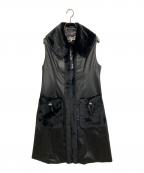 Super Beautyスーパービューティ）の古着「エコファーベスト」｜ブラック