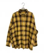 big macビッグマック）の古着「チェックネルシャツ」｜イエロー×ブラック