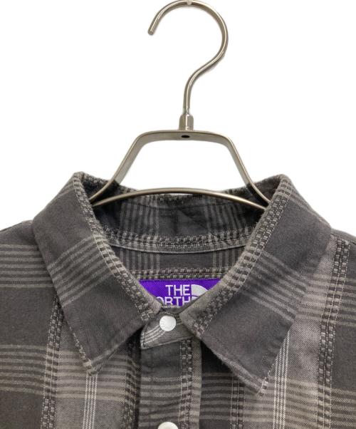 THE NORTHFACE PURPLELABEL（ザ・ノースフェイス パープルレーベル）THE NORTHFACE PURPLELABEL (ザ・ノースフェイス パープルレーベル) Plaid Dobby Field Shirt グレー サイズ:Lの古着・服飾アイテム