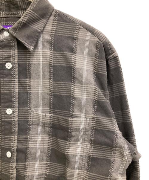 THE NORTHFACE PURPLELABEL（ザ・ノースフェイス パープルレーベル）THE NORTHFACE PURPLELABEL (ザ・ノースフェイス パープルレーベル) Plaid Dobby Field Shirt グレー サイズ:Lの古着・服飾アイテム