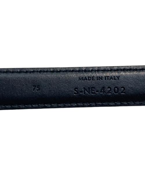 CELINE（セリーヌ）CELINE (セリーヌ) カーフスキン トリオンフ ベルト ブラックの古着・服飾アイテム