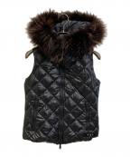 TATRASタトラス）の古着「リバーシブル ファー付ダウン ベスト」｜ブラック