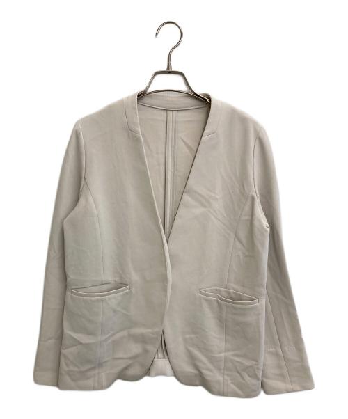 SOEJU（ソージュ）SOEJU (ソージュ) ノーカラージャケット アイボリー サイズ:Mの古着・服飾アイテム