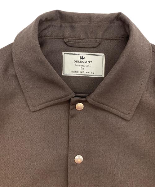 nano・universe（ナノ・ユニバース）nano・universe (ナノ・ユニバース) エアリーサキソニーコーチジャケット ブラウン サイズ:Lの古着・服飾アイテム