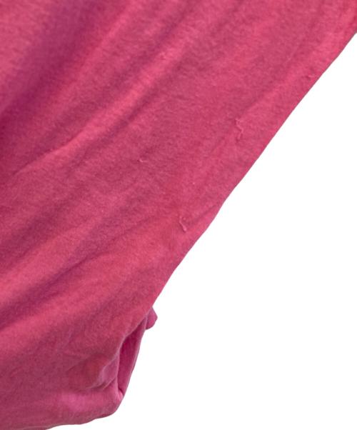 ERL（イーアールエル）ERL (イーアールエル) distressed-finish cotton T-shirt ピンク サイズ:Ｍの古着・服飾アイテム