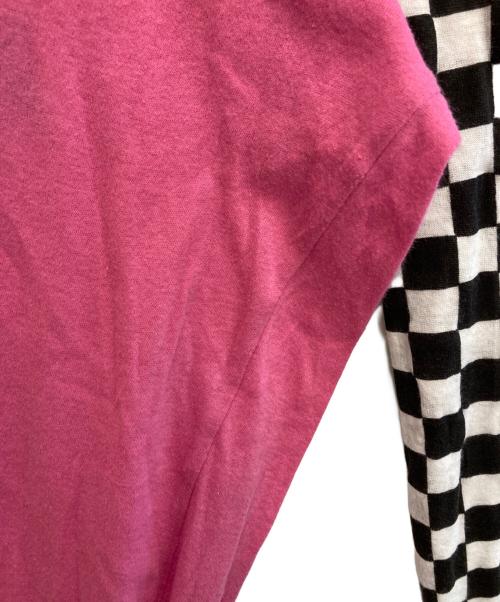 ERL（イーアールエル）ERL (イーアールエル) distressed-finish cotton T-shirt ピンク サイズ:Ｍの古着・服飾アイテム