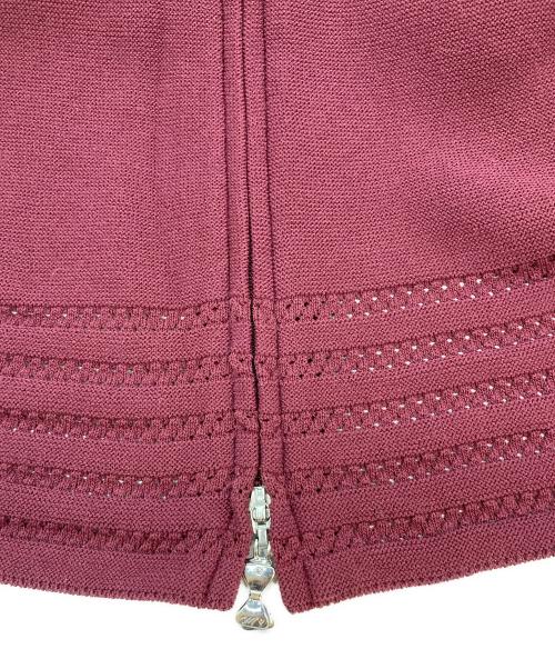 M'S GRACY（エムズグレイシー）M'S GRACY (エムズグレイシー) ダブルリボン Wジップ リボンカーディガン ボルドー サイズ:40の古着・服飾アイテム