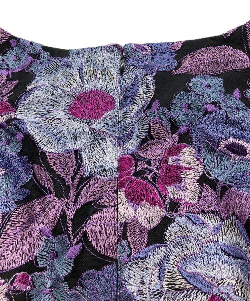 GRACE CONTINENTAL（グレースコンチネンタル）GRACE CONTINENTAL (グレースコンチネンタル) 切替チュールワンピース ブラック×パープル サイズ:38の古着・服飾アイテム