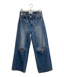 Lily Brown（リリーブラウン）の古着「25年モデル ステップウエストワイドデニムパンツ」｜インディゴ