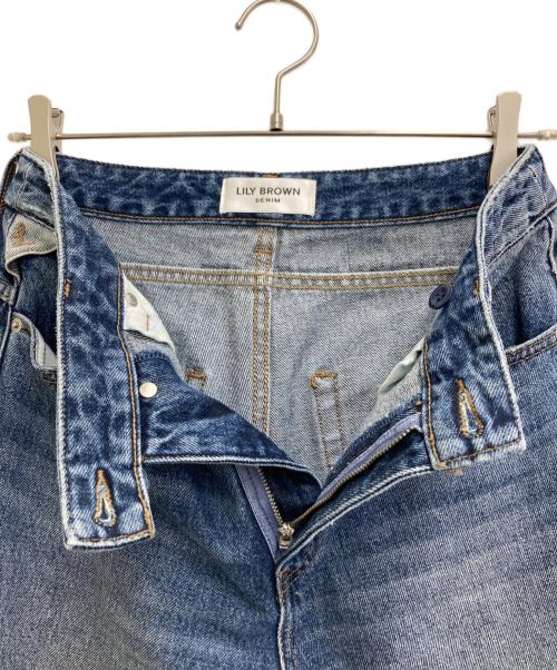 Lily Brown（リリーブラウン）Lily Brown (リリーブラウン) 25年モデル ステップウエストワイドデニムパンツ インディゴ サイズ:1の古着・服飾アイテム