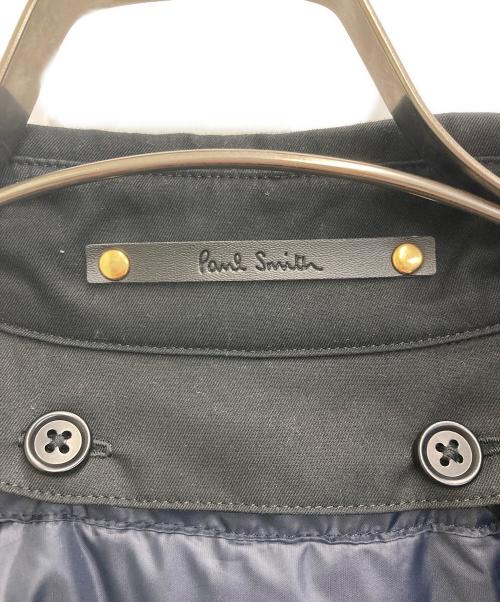 PAUL SMITH（ポールスミス）PAUL SMITH (ポールスミス) コットンギャバジン ダブルトレンチコート ブラック サイズ:Mの古着・服飾アイテム