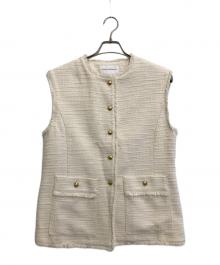 URBAN RESEARCH（アーバンリサーチ）の古着「ツイードノーカラージレ」｜アイボリー