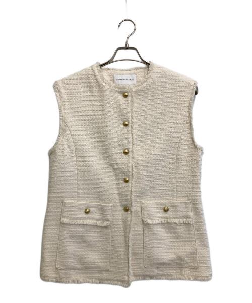 URBAN RESEARCH（アーバンリサーチ）URBAN RESEARCH (アーバンリサーチ) ツイードノーカラージレ アイボリー サイズ:freeの古着・服飾アイテム