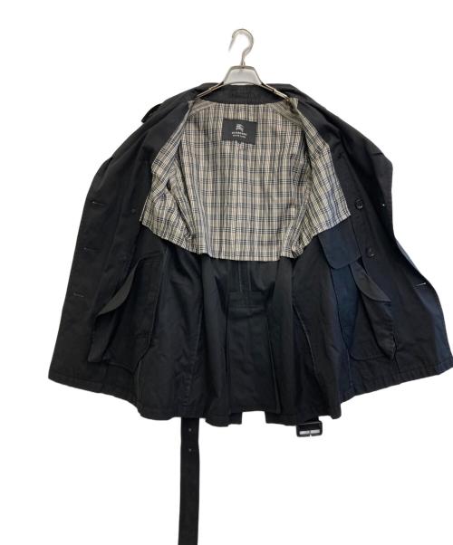 BURBERRY BLACK LABEL（バーバリーブラックレーベル）BURBERRY BLACK LABEL (バーバリーブラックレーベル) トレンチコート ブラック サイズ:Lの古着・服飾アイテム