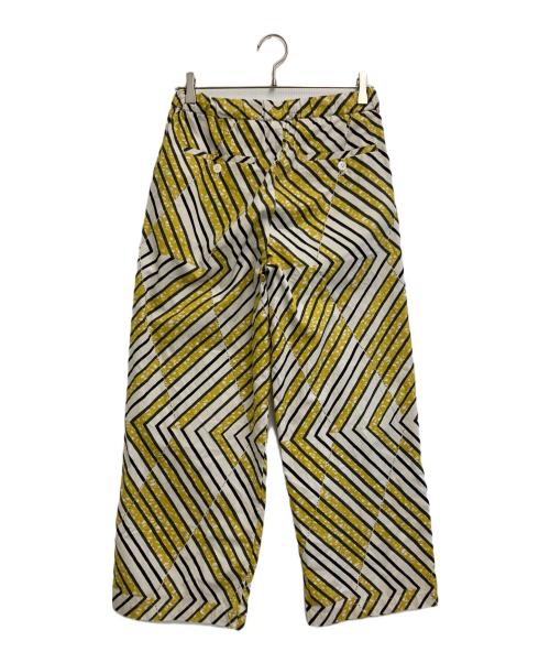 LE GLAZIK（ル グラジック）LE GLAZIK (ル グラジック) アフリカンバティックプリント イージー パンツ イエロー サイズ:36の古着・服飾アイテム