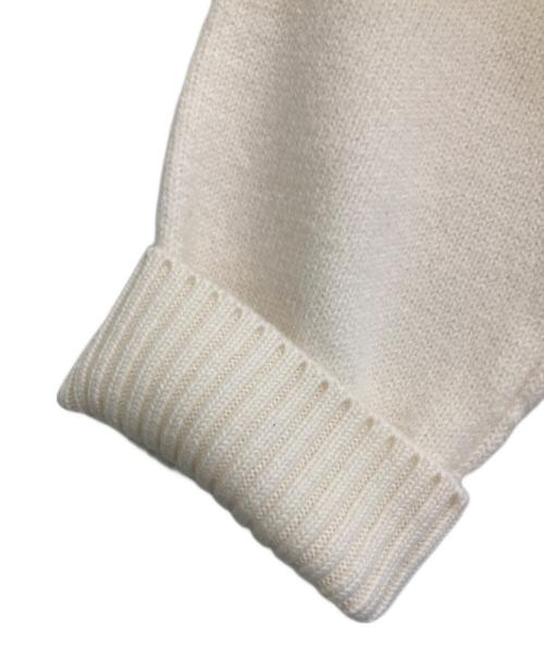 AMI Alexandre Mattiussi（アミアレクサンドルマテュッシ）AMI Alexandre Mattiussi (アミアレクサンドルマテュッシ) タートルネックニット ホワイト×レッド サイズ:Lの古着・服飾アイテム