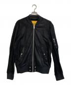 DIESELディーゼル）の古着「ゴートレザーブルゾン」｜ブラック
