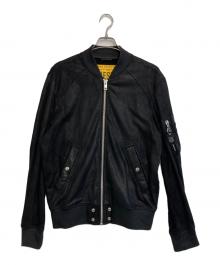 DIESEL（ディーゼル）の古着「ゴートレザーブルゾン」｜ブラック