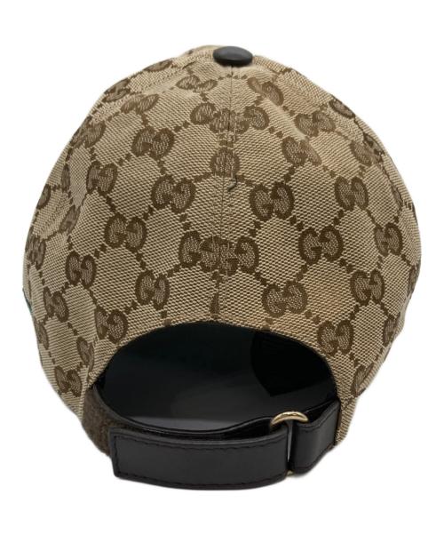 GUCCI（グッチ）GUCCI (グッチ) GGキャンパス ベースボールキャップ ベージュの古着・服飾アイテム