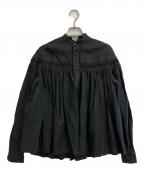 SCYEサイ）の古着「リネンキャンブリックタックブラウス」｜ブラック