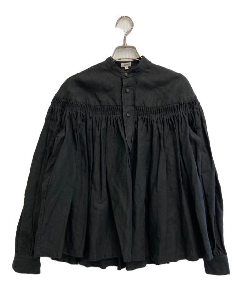 SCYE（サイ）SCYE (サイ) リネンキャンブリックタックブラウス ブラック サイズ:38の古着・服飾アイテム