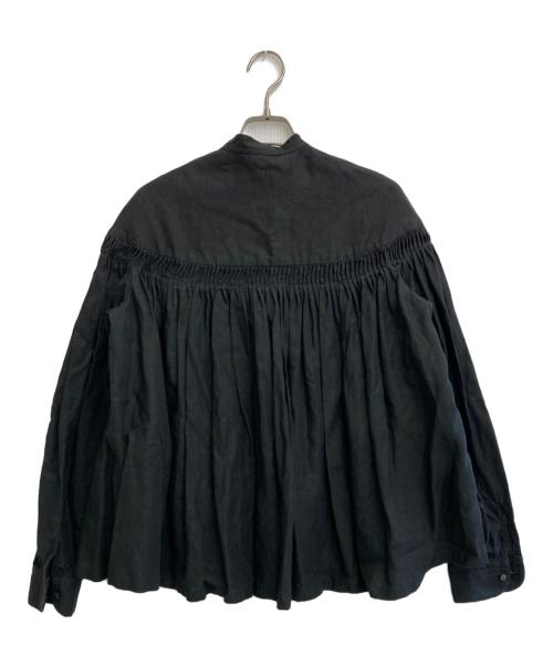 SCYE（サイ）SCYE (サイ) リネンキャンブリックタックブラウス ブラック サイズ:38の古着・服飾アイテム
