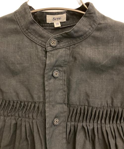 SCYE（サイ）SCYE (サイ) リネンキャンブリックタックブラウス ブラック サイズ:38の古着・服飾アイテム