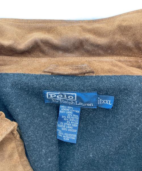 POLO RALPH LAUREN（ポロ・ラルフローレン）POLO RALPH LAUREN (ポロ・ラルフローレン) スウェードレザージャケット ブラウン サイズ:XXLの古着・服飾アイテム