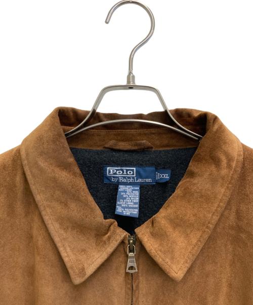 POLO RALPH LAUREN（ポロ・ラルフローレン）POLO RALPH LAUREN (ポロ・ラルフローレン) スウェードレザージャケット ブラウン サイズ:XXLの古着・服飾アイテム