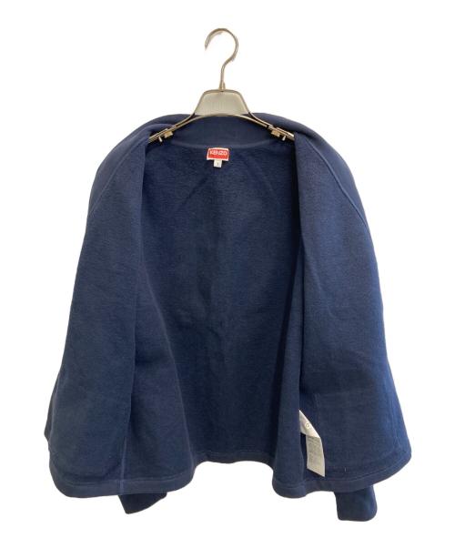 KENZO（ケンゾー）KENZO (ケンゾー) Boke Flower Crest Vee Jersey Cardigan ネイビー サイズ:Sの古着・服飾アイテム