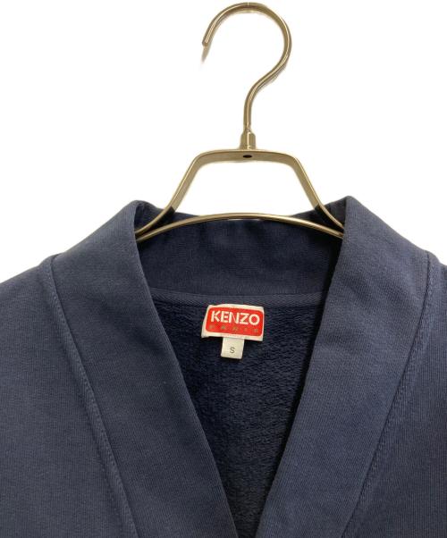 KENZO（ケンゾー）KENZO (ケンゾー) Boke Flower Crest Vee Jersey Cardigan ネイビー サイズ:Sの古着・服飾アイテム