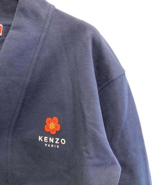 KENZO（ケンゾー）KENZO (ケンゾー) Boke Flower Crest Vee Jersey Cardigan ネイビー サイズ:Sの古着・服飾アイテム