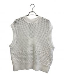 ADORE（アドーア）の古着「ミックスパターンニットベスト」｜ホワイト