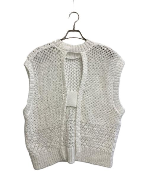 ADORE（アドーア）ADORE (アドーア) ミックスパターンニットベスト ホワイト サイズ:38の古着・服飾アイテム