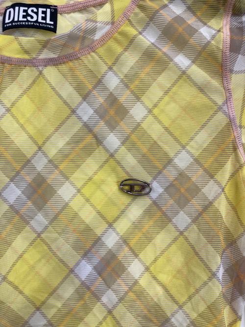 DIESEL（ディーゼル）DIESEL (ディーゼル) チェックセカンドスキン イエロー サイズ:-の古着・服飾アイテム