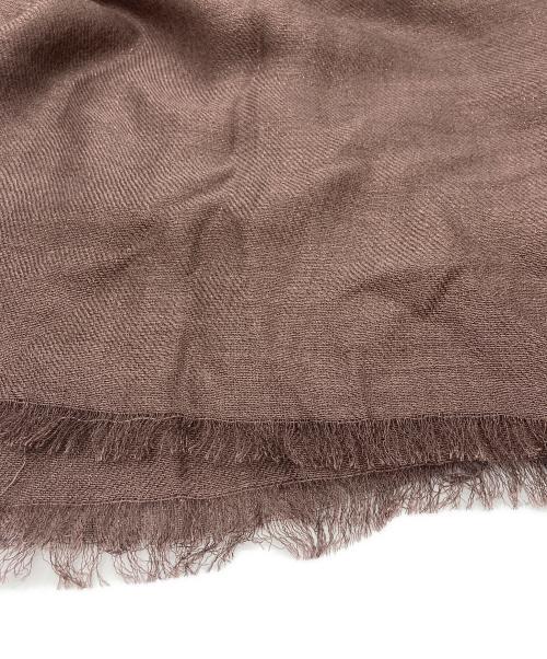 BRUNELLO CUCINELLI（ブルネロクチネリ）BRUNELLO CUCINELLI (ブルネロクチネリ) カシミヤブレンドラメストール ブラウン サイズ:-の古着・服飾アイテム